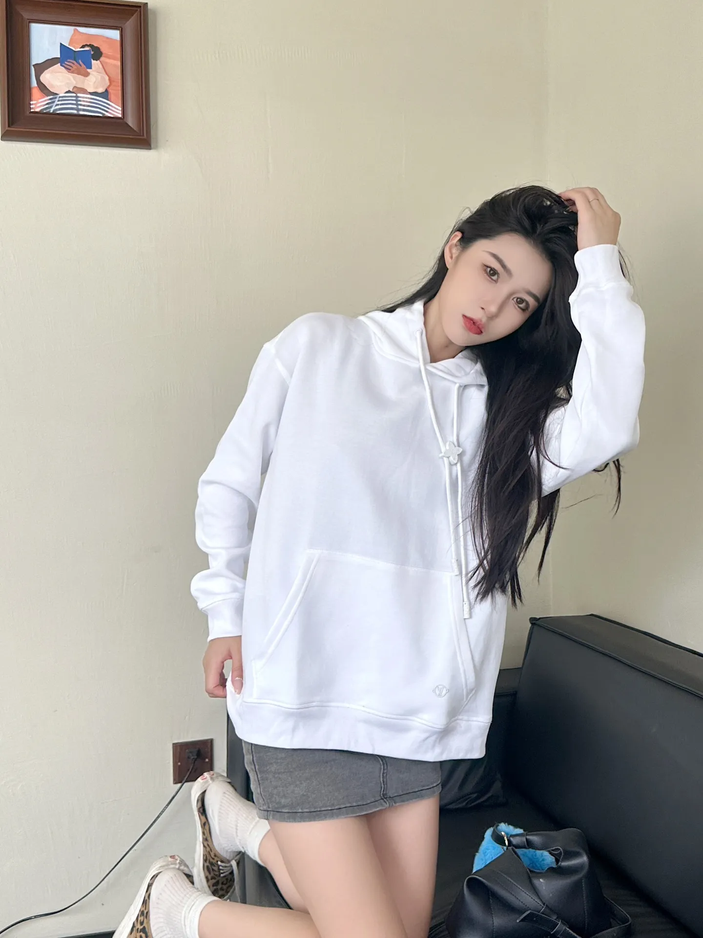 Louis Vuitton/Louis Vuitton hardware floral hooded sweatshirt